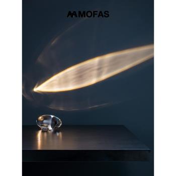 MOFAS后現代北歐個性網紅創意天空之眼燈光投影氛圍床頭水晶臺燈