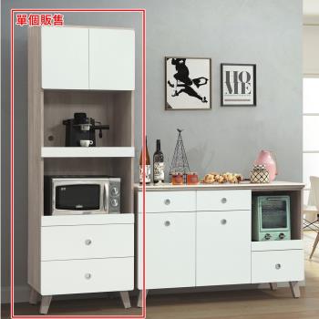 AS雅司-彼得2×6尺餐櫃-60*40*180cm-只有紅框部分
