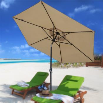 2.5米戶外休閑遮陽傘桌椅咖啡吧室外直傘太陽傘露臺陽臺沙灘傘