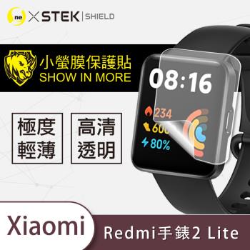 【O-ONE】Xiaomi 小米 Redmi 手錶2 Lite『小螢膜』滿版全膠螢幕保護貼超跑包膜頂級原料犀牛皮 (一組兩入)