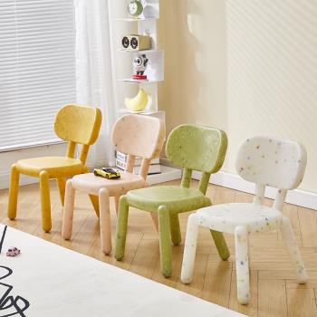 北歐設計師兒童椅家用塑料卡通小板凳幼兒園戶外椅子寶寶網紅凳子