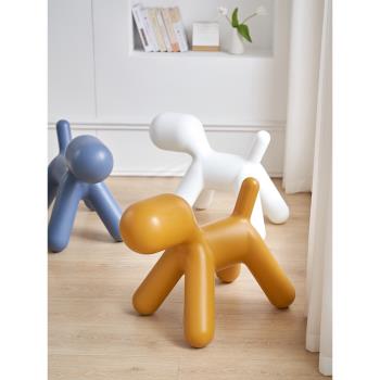 卡通塑料小狗椅創意氣球狗兒童椅子幼兒園換鞋凳簡約家用客廳擺件