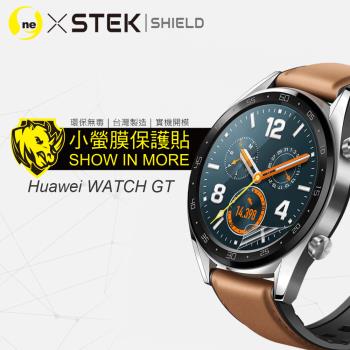 【O-ONE】華為 Watch GT 手錶『小螢膜』滿版全膠螢幕保護貼超跑包膜頂級原料犀牛皮(一組兩入)