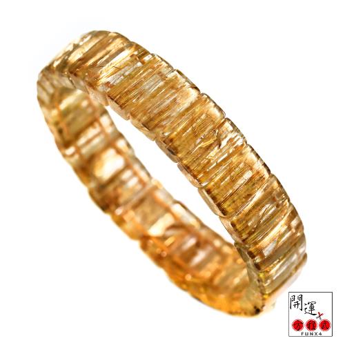 開運方程式-頂級稀有6A版絲鈦晶手排6A06(38g一物一拍霸氣招財水晶手鍊)