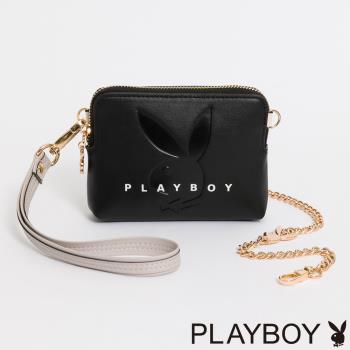 PLAYBOY - 零錢包附鏈帶與手挽帶 Retro sweetheart系列 - 黑色