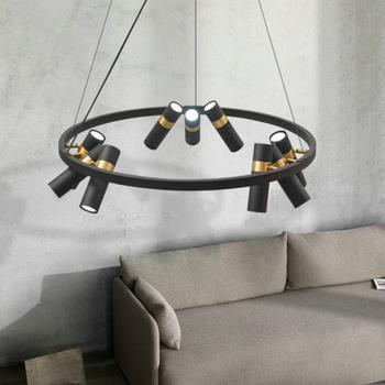 北歐現代簡約客廳吊燈餐廳燈射燈創意服裝店個性臥室樣板房設計感