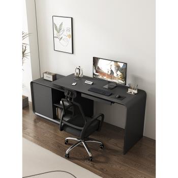 現代簡約書桌成人家用多功能小戶型伸縮辦公桌轉角輕奢臺式電腦桌