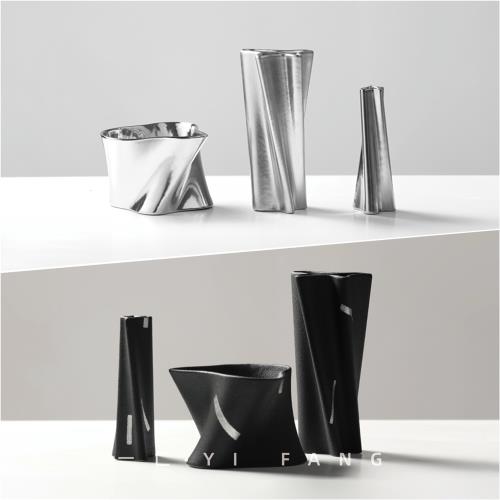 一匚陶瓷迷你花器燭臺香薰家居樣板間售樓處臥室客廳玄關花瓶擺件