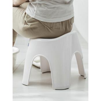 日本ASVEL凳子靠背防滑浴室塑料抗菌洗澡凳衛生間淋浴房坐凳矮凳