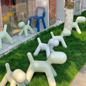 ins網紅北歐風格丹麥兒童玩具椅幼兒園寶寶動物小狗椅商店展示凳
