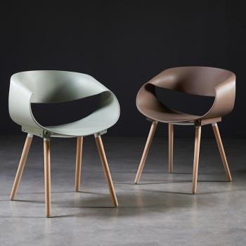 現代簡約無限椅設計師塑料椅子創意時尚餐椅辦公會議椅休閑洽談椅
