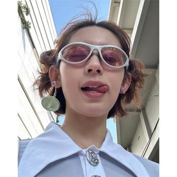 404的店小眾運動復古墨鏡Y2K甜酷拉美碳酸同款太陽眼鏡防紫外線女