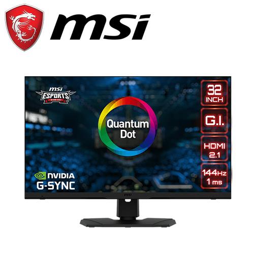 微星 Optix MPG321UR-QD 32型 量子點平面(UHD/HDR/144hz/1ms/IPS/2H1DP/1Type-c)