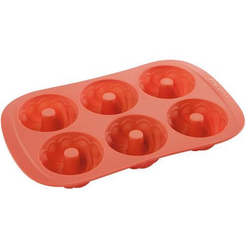 《tescoma》6格矽膠甜甜圈烤盤(橘7.5cm)