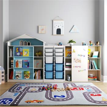 可比熊實木兒童書架繪本架置物架多層幼兒園寶寶玩具收納架整理柜