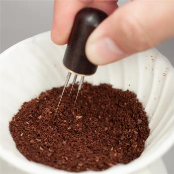 素止 意式手沖咖啡布粉針不銹鋼針布粉器咖啡粉結塊打散攪拌松粉