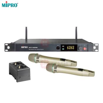 MIPRO ACT-5889G 5.8G數位雙頻道純自動選訊無線麥克風(含充電座/2顆充電池)