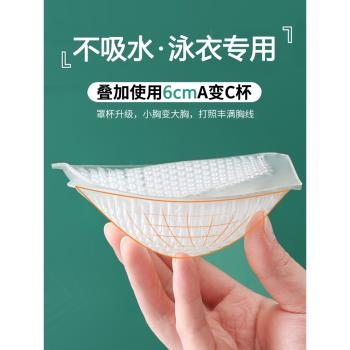 矽膠聚攏加厚比基尼泳衣胸墊