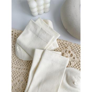 襪子女白色純棉春秋季日系襪子