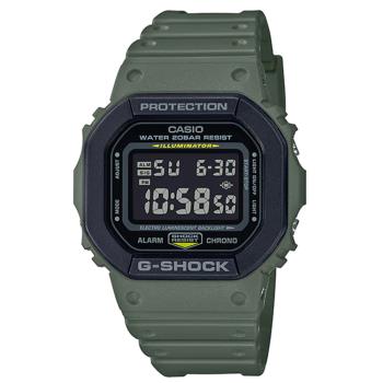 CASIO 卡西歐 G-SHOCK 經典系列街頭時尚電子錶-綠X黑-DW-5610SU-3