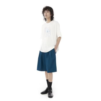 Mentmate 23SS 褶皺設計直筒西裝短褲男夏季高級垂墜感休閑五分褲