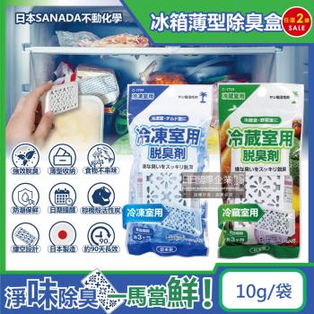 日本不動化學 冰箱強效去味除濕保鮮棕櫚殼活性炭除臭盒 10gx2袋