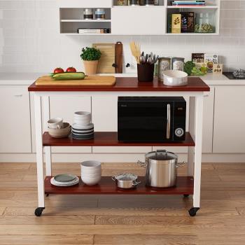 廚房導臺桌子雙層小長桌簡易長方形桌子可移動切菜臺家用桌多功能