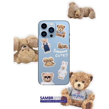 SAM熊熊適用iphone14promax卡通13pro可愛蘋果12個性11透明手機殼