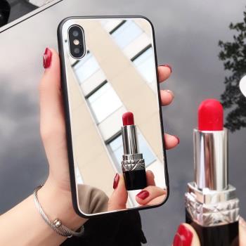 women makeup mirror case iphone x 6 7 8 plus cover glass
