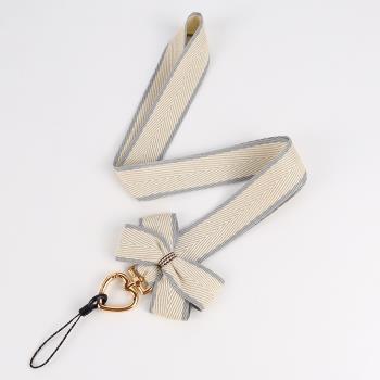 耐用鏈條織帶防丟蝴蝶結手機掛繩