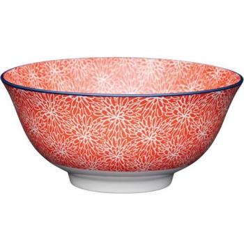 《KitchenCraft》陶製餐碗(花簇紅)
