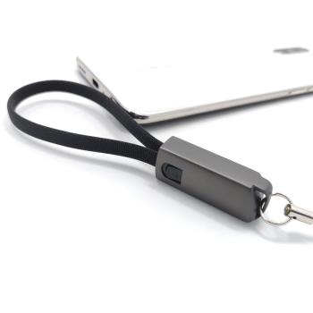 鑰匙扣Type-C充電線快充數據線編織掛繩短線手繩USB-C充電寶超短