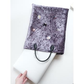 紫色可以放下ipad的手提平板電腦包收納女生ins小眾設計高級感文件包高顏值資料包macbook適用于蘋果