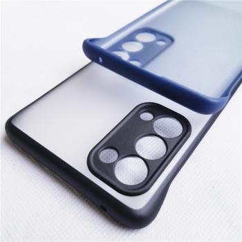 OPPO無邊框Reno5Pro手機殼磨砂reno5k半硬殼透明超薄鏡頭全包防摔