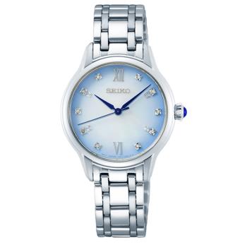 【SEIKO】精工 140週年 限量款 SRZ539P1 羅馬字 藍寶石鏡面 鋼錶帶女錶 7N01-0KV0S 藍/銀 29.5mm