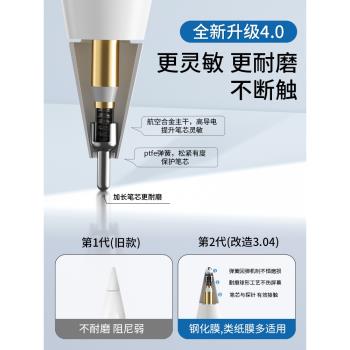 智思慧 applepencil筆尖適用蘋果改造金屬耐磨ipad筆頭一代二代通用ipencil2觸屏筆替換pencil防滑1代手寫筆