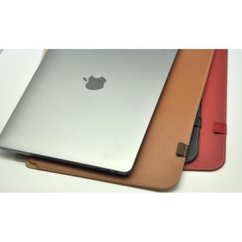 適用蘋果macbook皮革保護套pro14內膽包16英寸筆記本電腦輕薄真皮