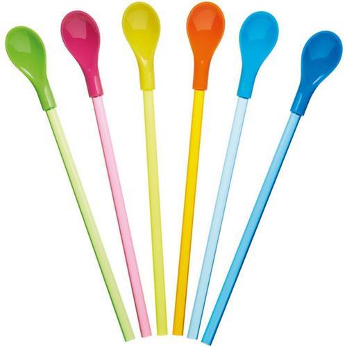 【KitchenCraft】繽紛吸管攪拌匙6件(23cm)