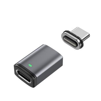 Type-C磁吸轉接頭彎頭PD100W手機快充適用筆記本電腦轉磁吸充電線
