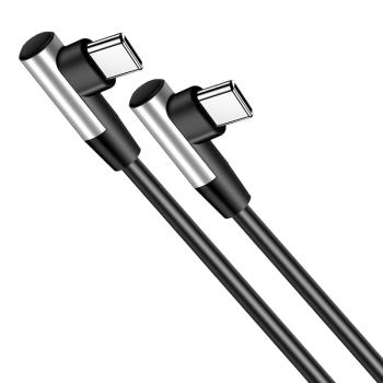 彎頭雙頭type c充電線65W快充30W雙TYPE-C數據線45w瓦加長2米閃充PD適用s21ultra三星S21一加8T索尼Xperia1ii
