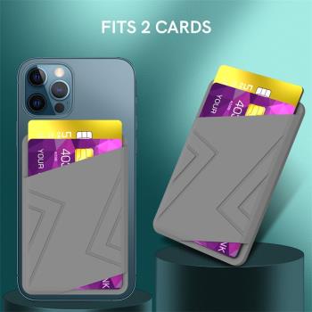magsafe磁卡包適用蘋果14手機磁吸固定底座14Pro硅膠卡夾wallet套