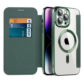 MagSafe磁吸皮套適用於蘋果14手機殼iphone13pro max插卡12翻蓋套11透明全包14plus防摔軟矽膠無線充電男女薄