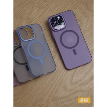 WiWU｜磨砂磁吸全包硬殼 膚感涂層金屬按鍵 適用于iPhone14ProMax MagSafe