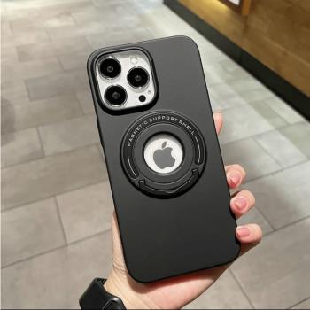 隱形支架適用蘋果14promax手機殼magsafe磁吸iPhone14防塵14Pro手機套13漏標14plus紫色硬殼14pm新款ip高階感