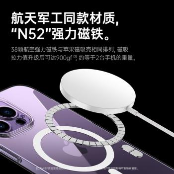 【美國W&P】新款適用蘋果14Pro max手機殼iPhone14保護套pm磁吸透明女男Plus高級硬鏡頭r全包超薄磁吸magsafe