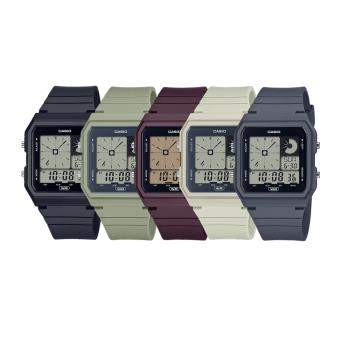 CASIO卡西歐 方形設計 時尚休閒風格數位雙顯錶-LF-20W