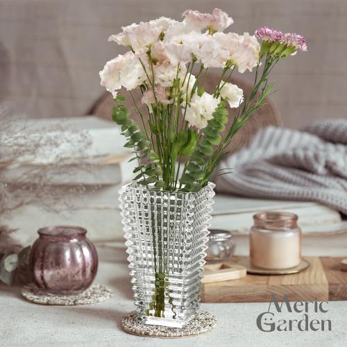 Meric Garden  歐式輕奢璀璨透明水晶花瓶/裝飾花器/桌面擺飾