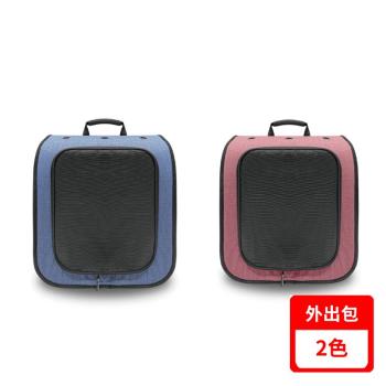 Daisuk-i寵物精品提袋‧三合一透氣櫥窗包(珊瑚紅/單寧藍)