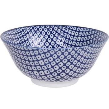 《Tokyo Design》瓷製餐碗(網紋藍15cm)
