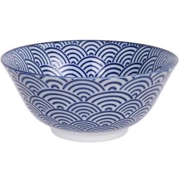 《Tokyo Design》瓷製餐碗(浪紋藍15cm)